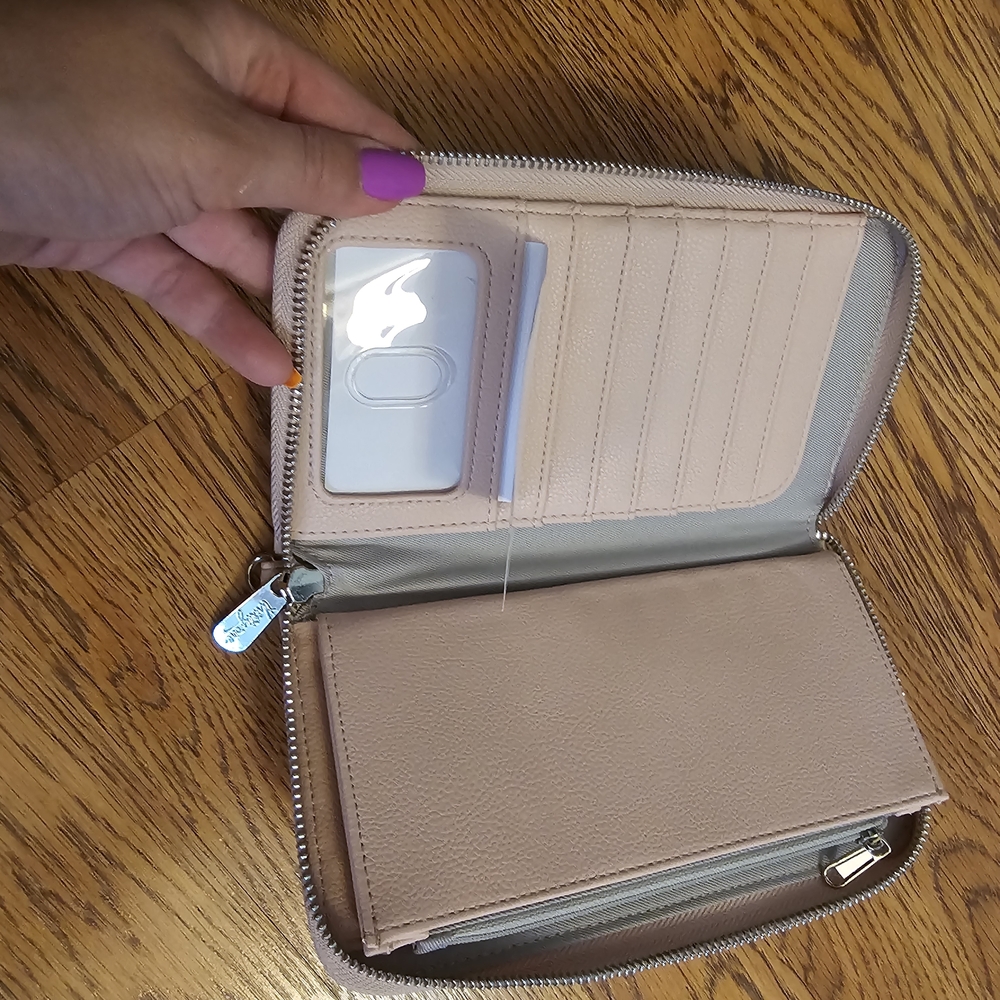 Blush Pink Zip-Around Wallet